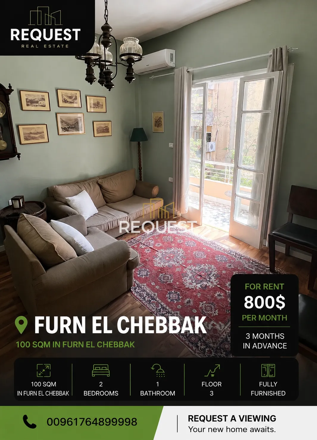 Studio for rent in Forn El Chebbak