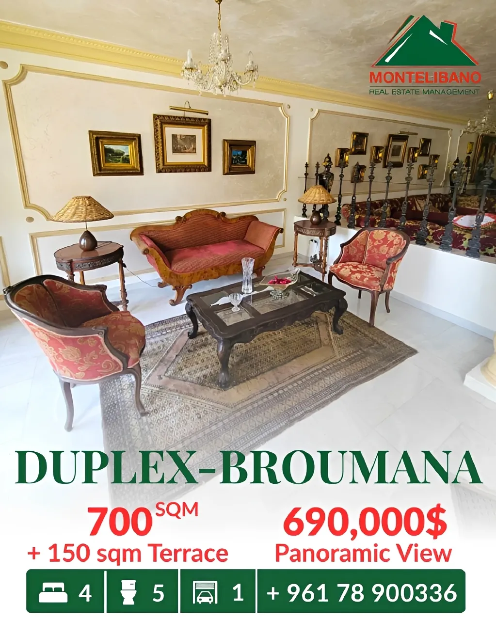 Villa for sale in Broummana, Lebanon