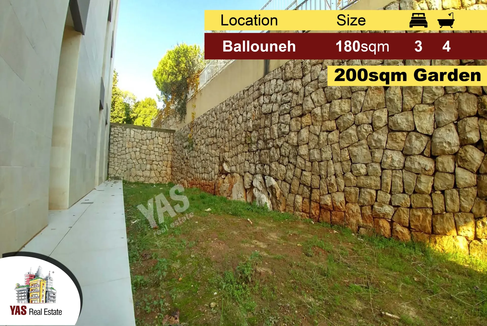 Apartment for Sale in Ballouneh - 3 bed, 4 bath