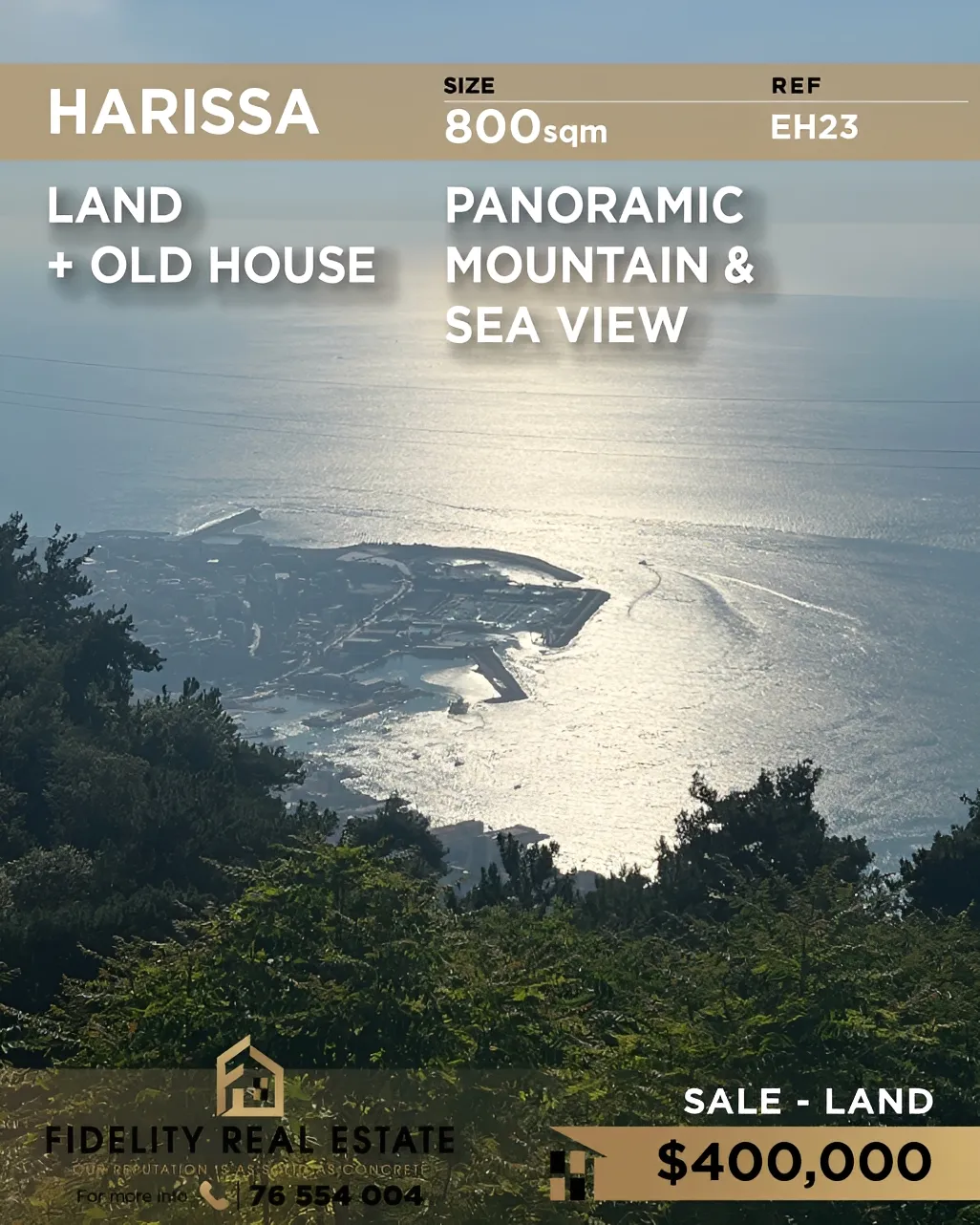 Residential Land for sale in Harissa, Lebanon
