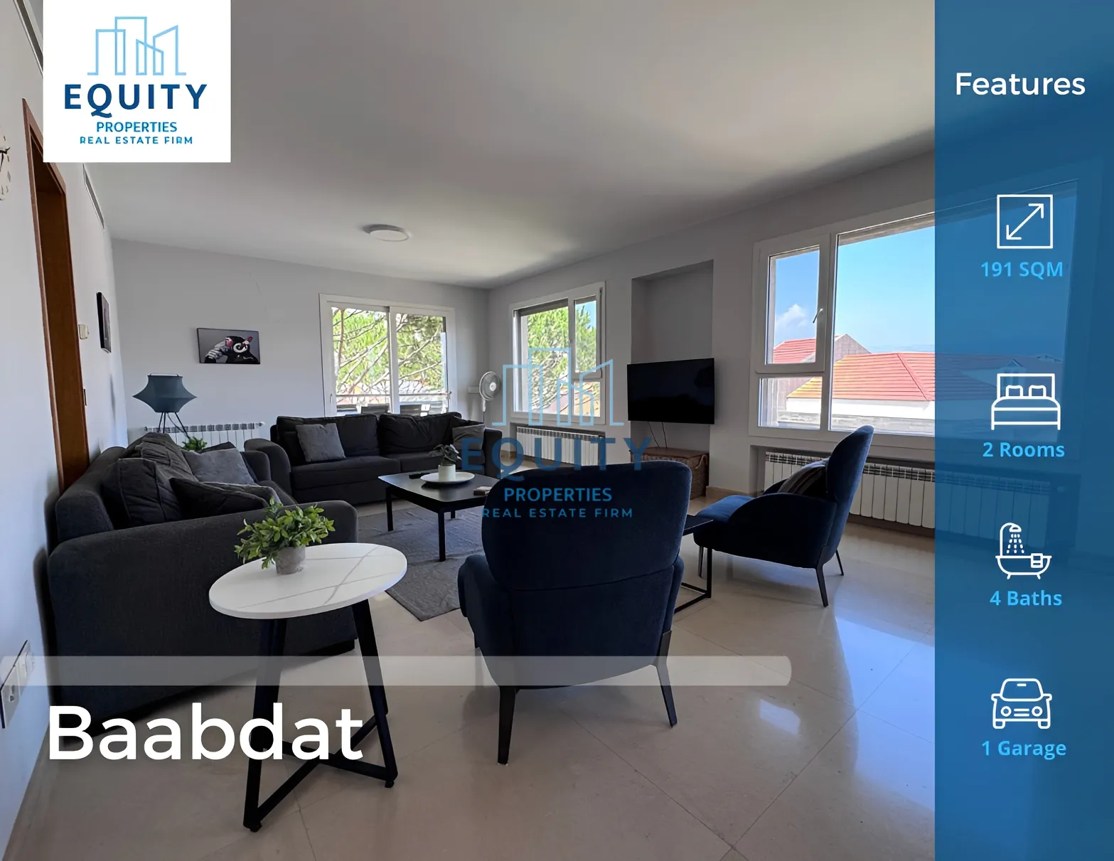 Apartment for rent in Baabdat, Lebanon - 2 bed, 4 bath