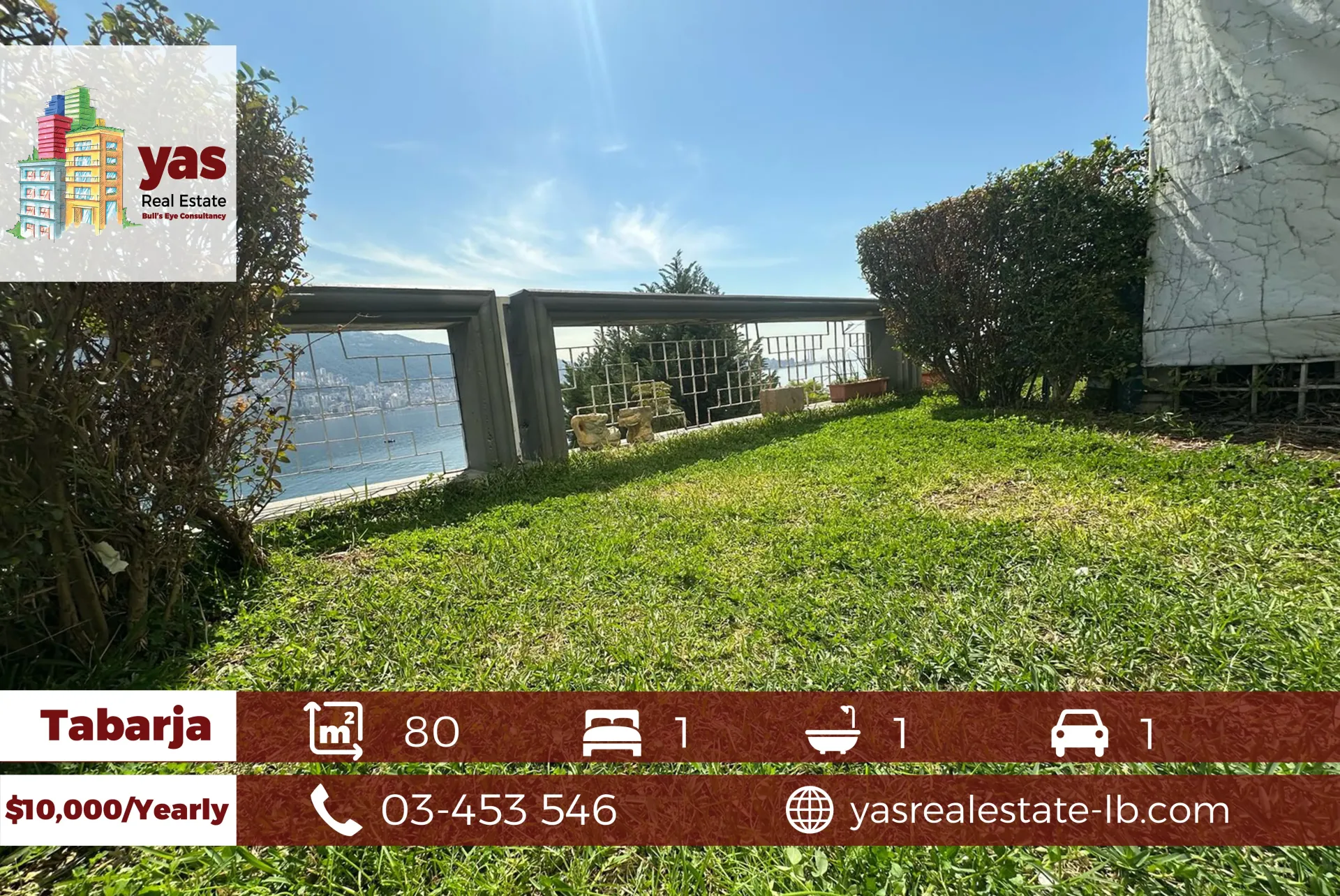 Chalet for rent in Tabarja - 1 bed, 1 bath