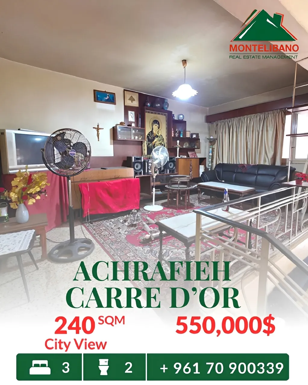 Apartment for sale in Achrafieh
