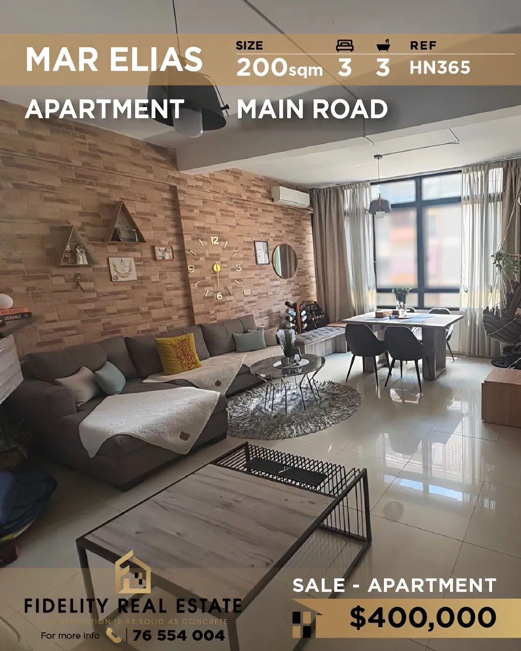 Apartment for sale in Mar Elias refugee camp, Beirut, Lebanon
