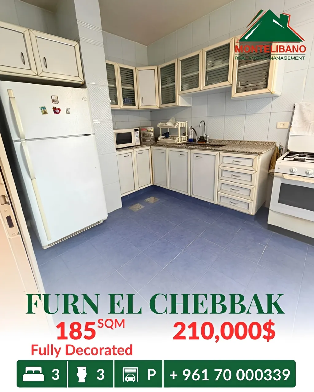 Apartment for sale in Forn El Chebbak