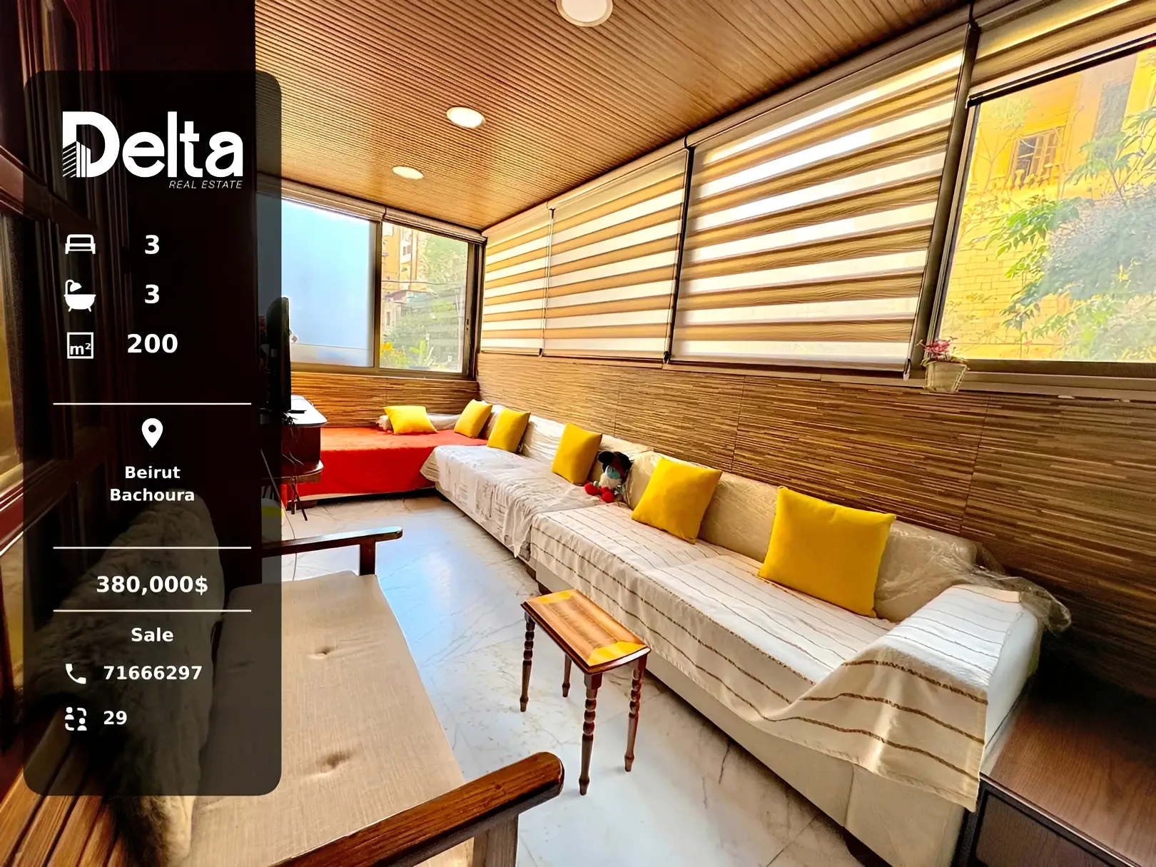 Apartment for sale in Bachoura, beirut, lebanon - 3 bed, 3.0 bath