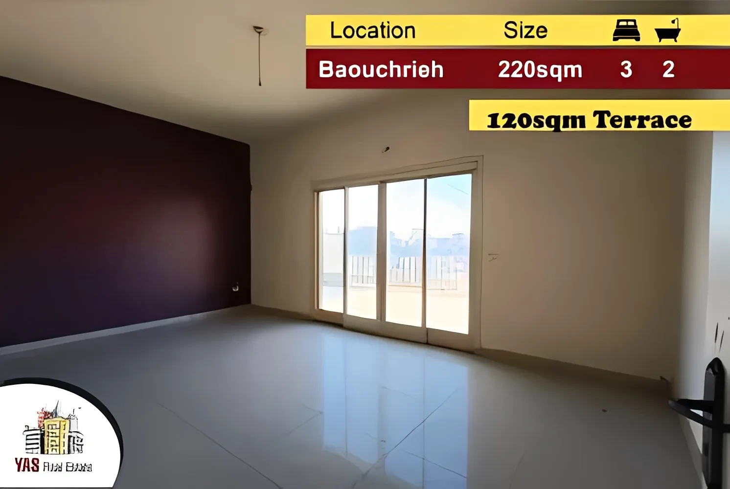 Apartment for Sale in Sad El Baouchriyeh - 3 bed, 2 bath