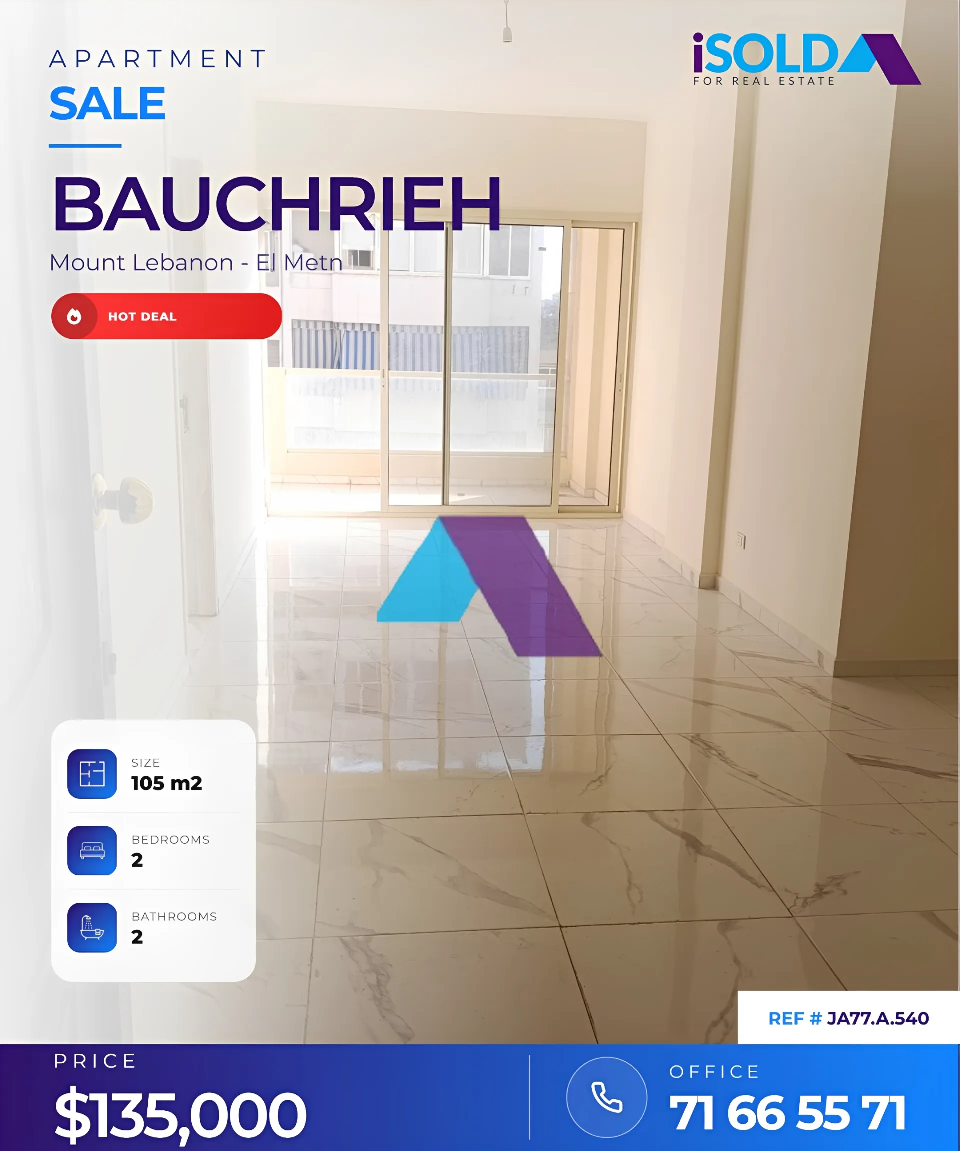 Apartment for sale in Bauchrieh, Lebanon