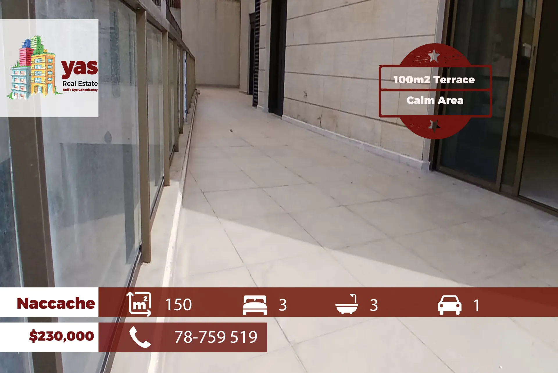 Apartment for Sale in Naqqach - 3 bed, 3 bath