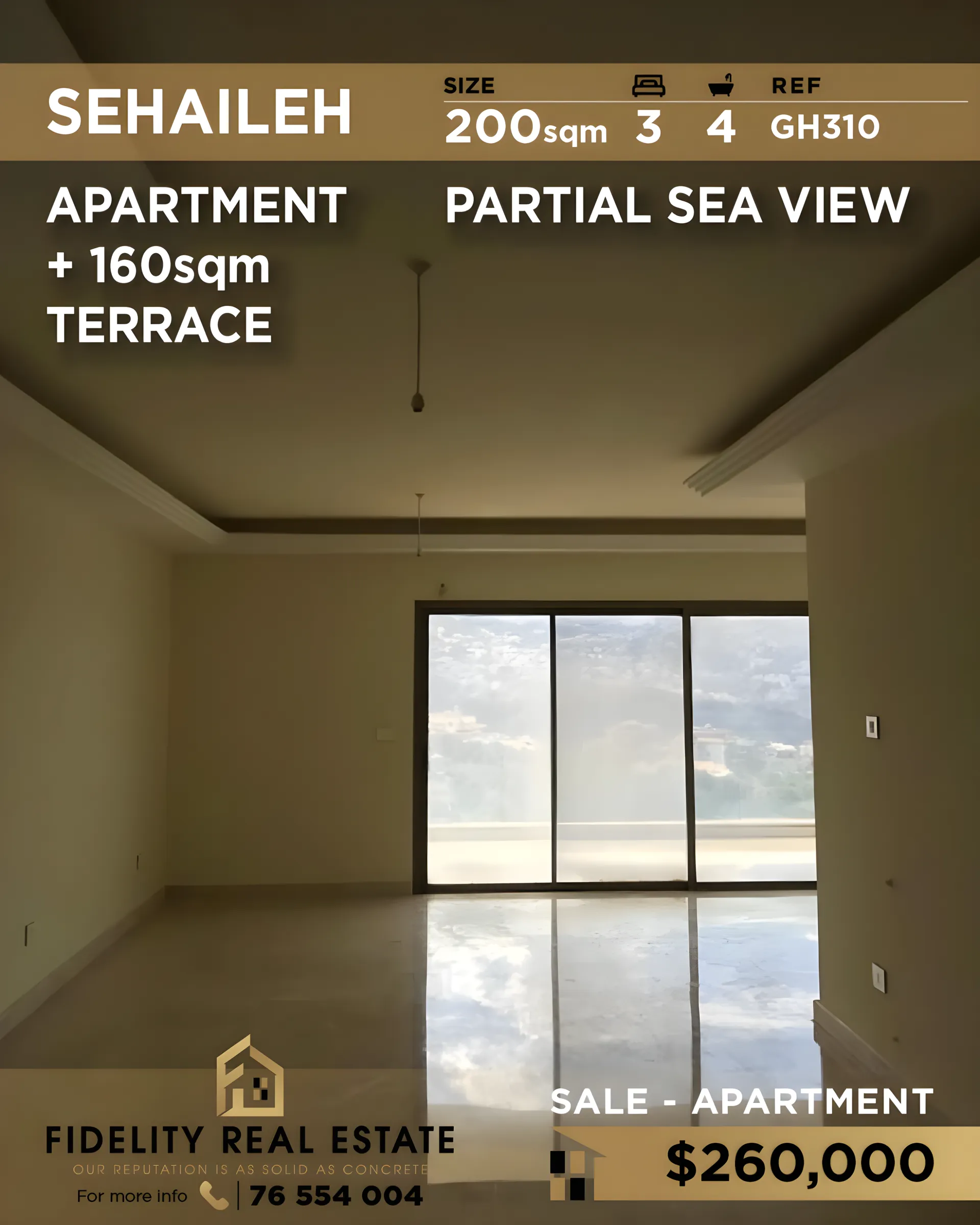 Apartment for sale in Sehayleh, Lebanon - 3 bed, 4 bath