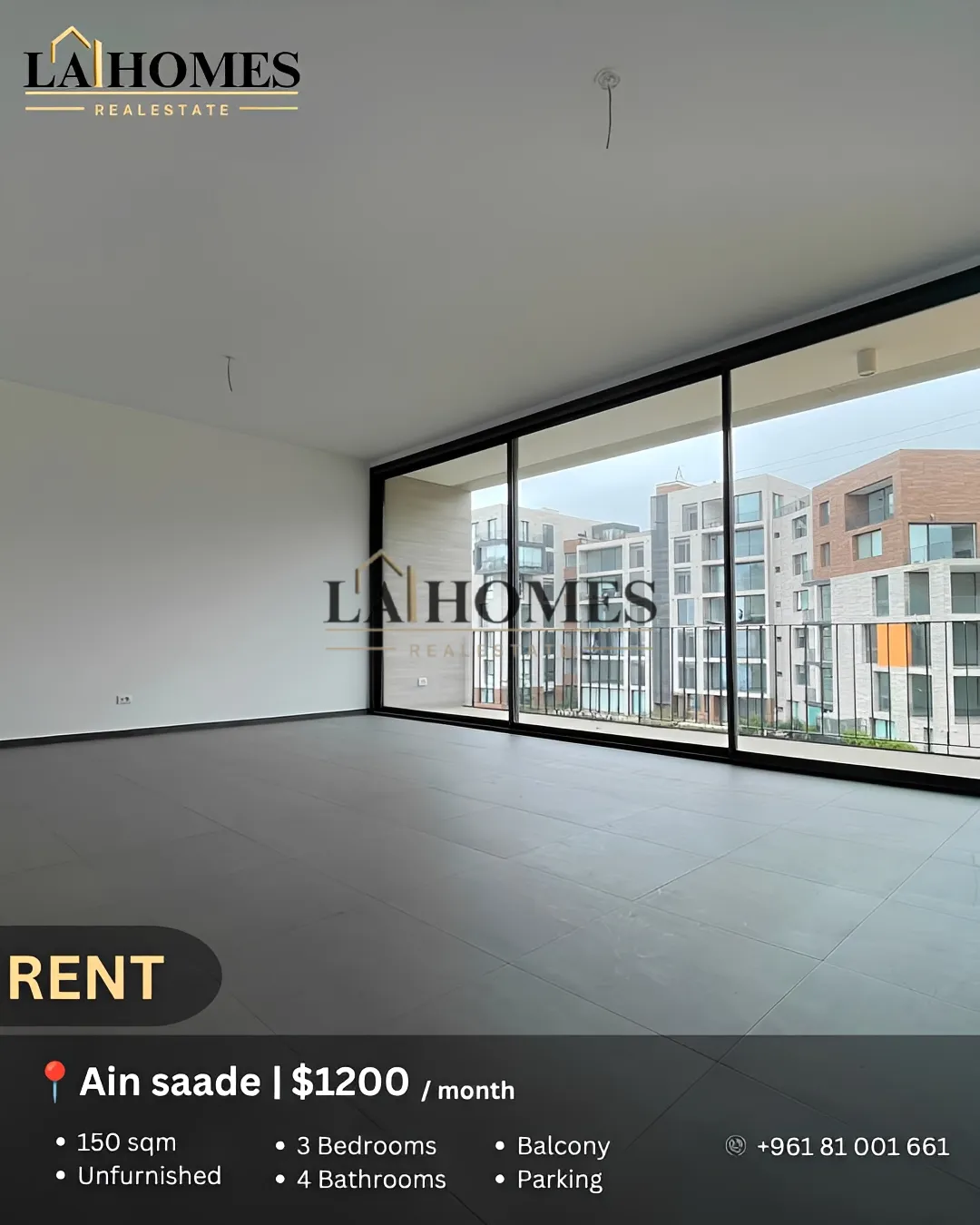 Apartment for rent in Ain Saadeh