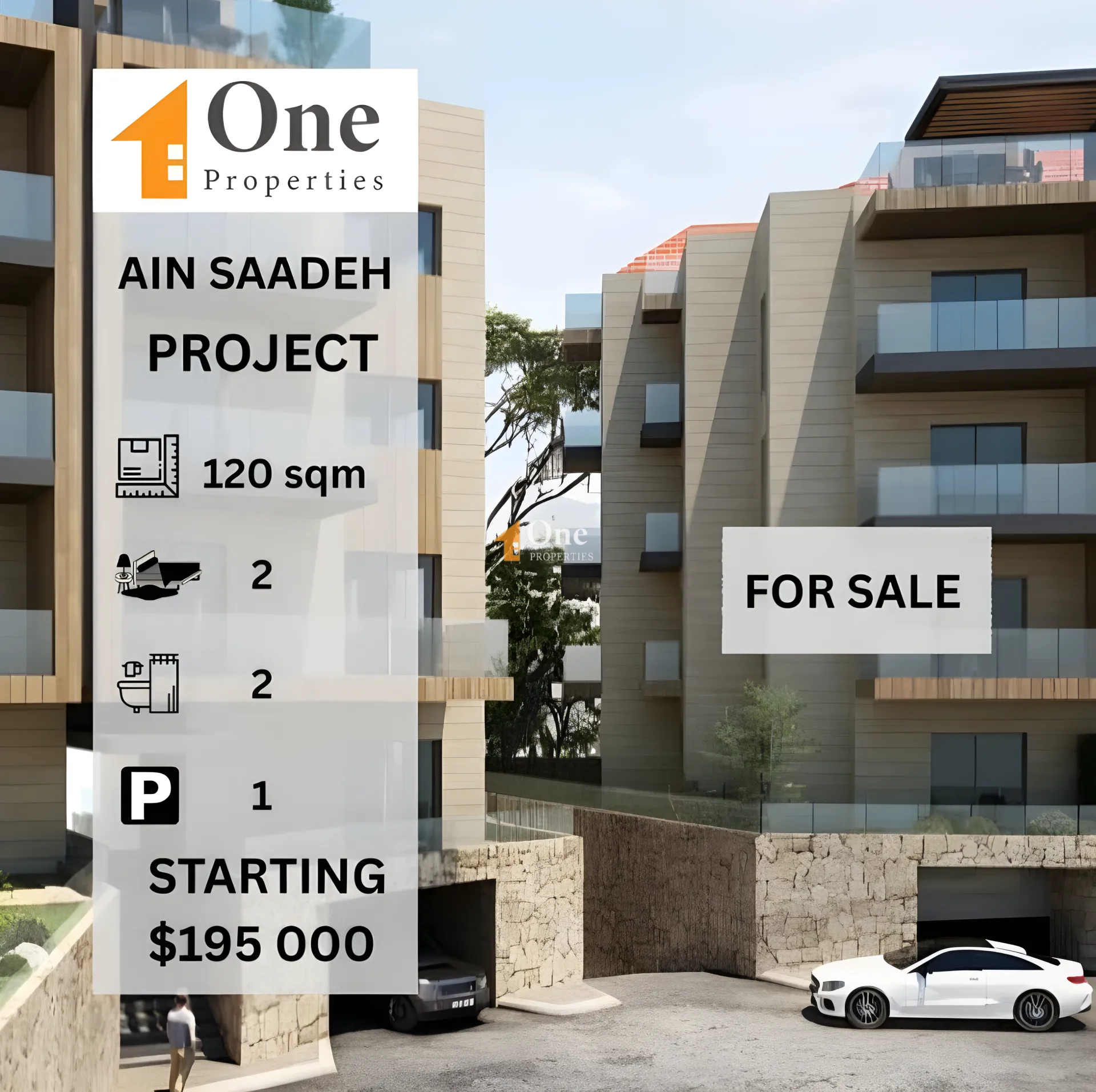 Apartment for sale in Ain Saadeh, Lebanon - 2 bed, 2 bath