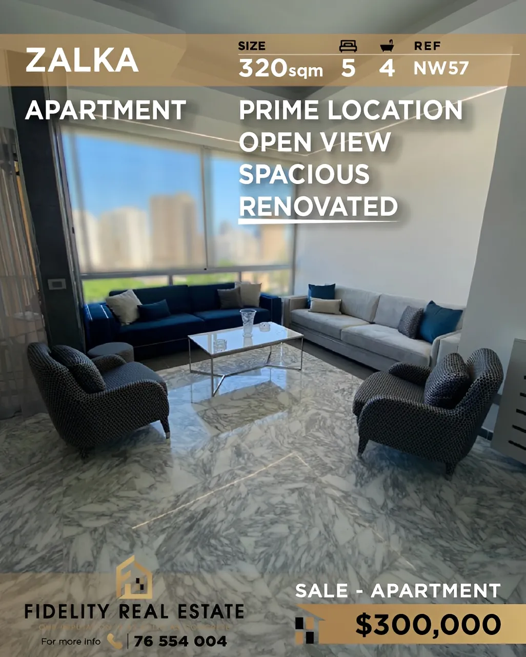 Apartment for sale in Zalqa, Lebanon