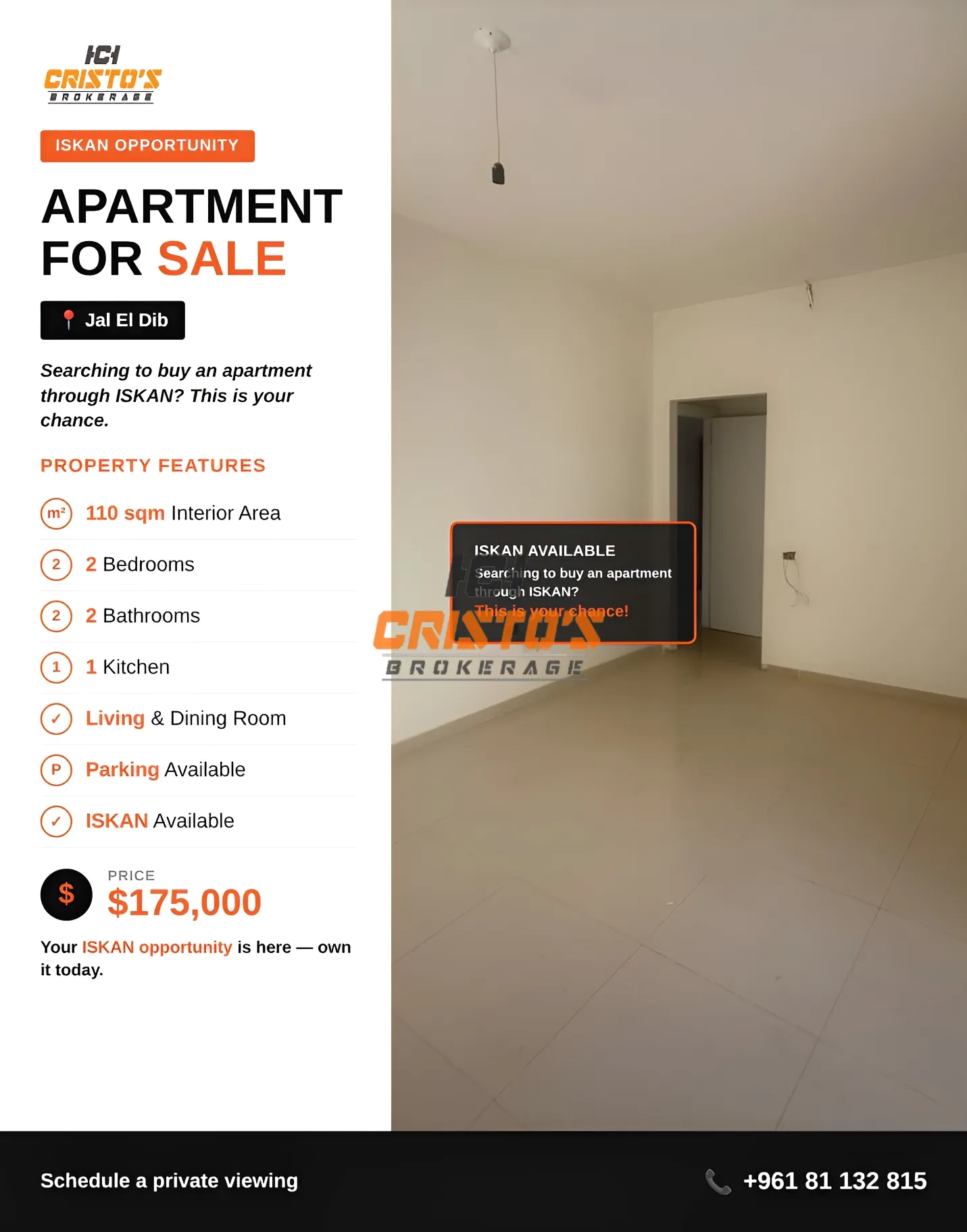 Apartment for sale in Jal El Dib