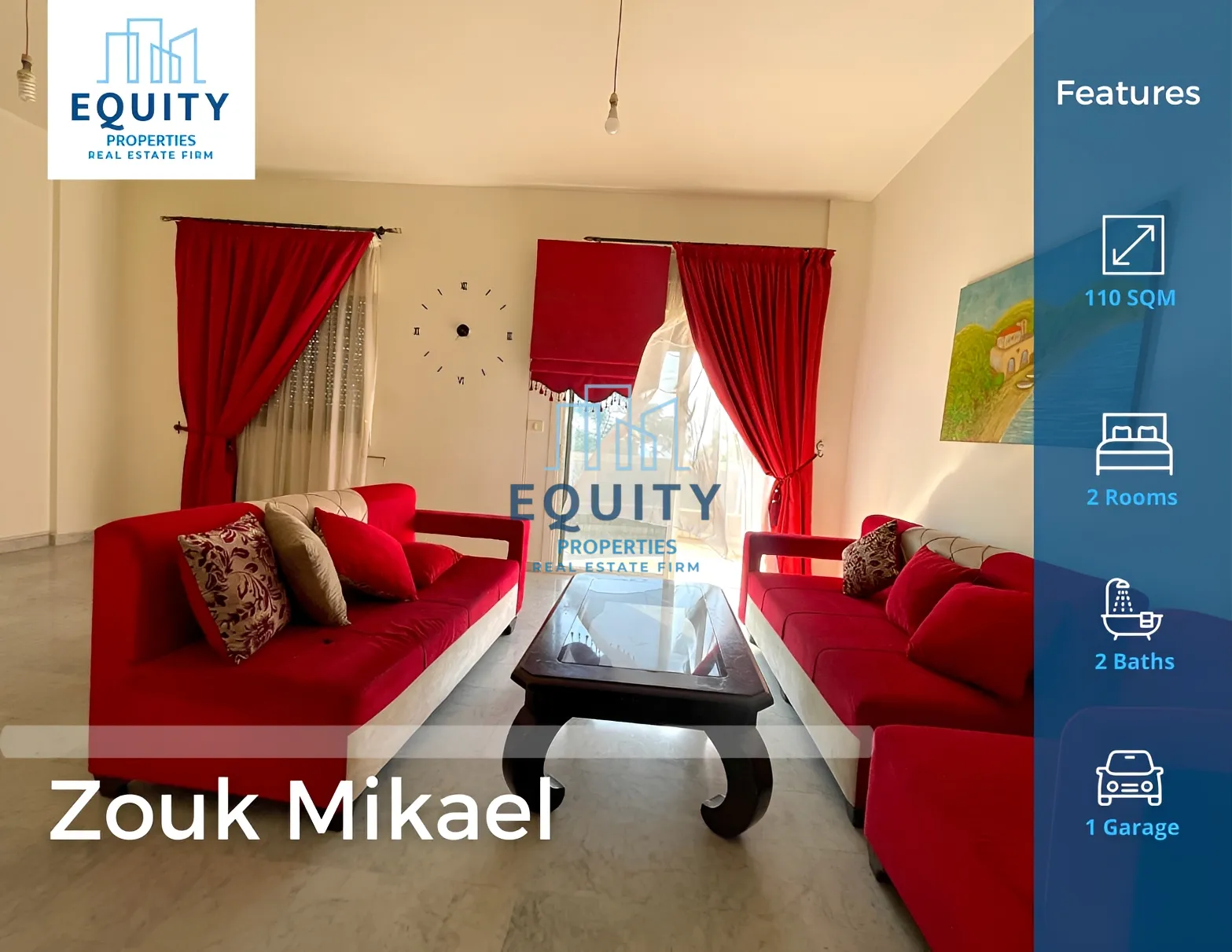 Apartment for rent in Zouk Mikael, Lebanon - 2 bed, 2 bath