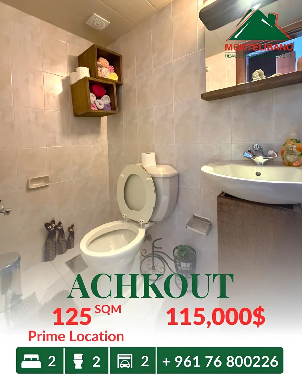 Apartment for sale in Ashqout, Lebanon