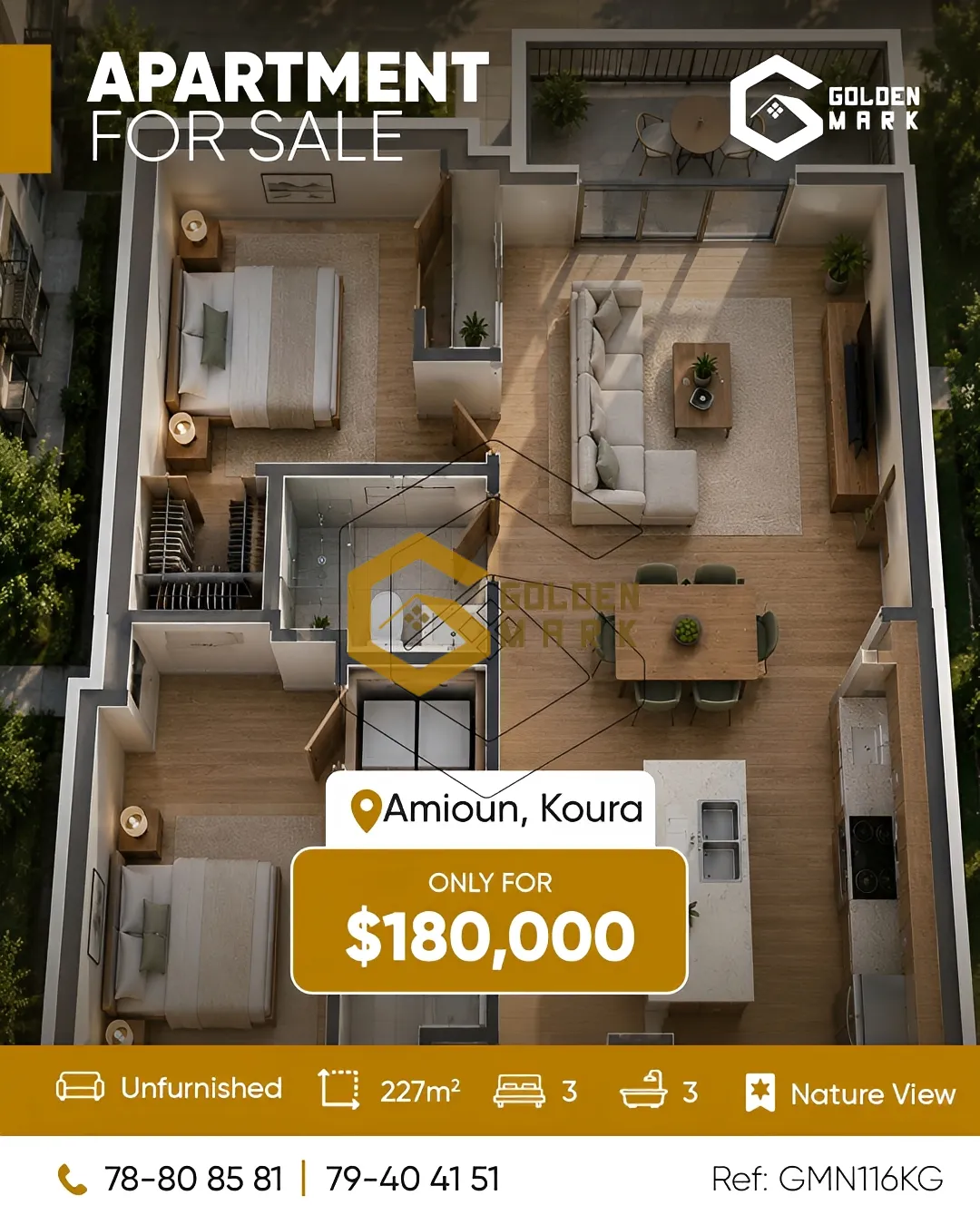 Apartment for Sale in Amioun
