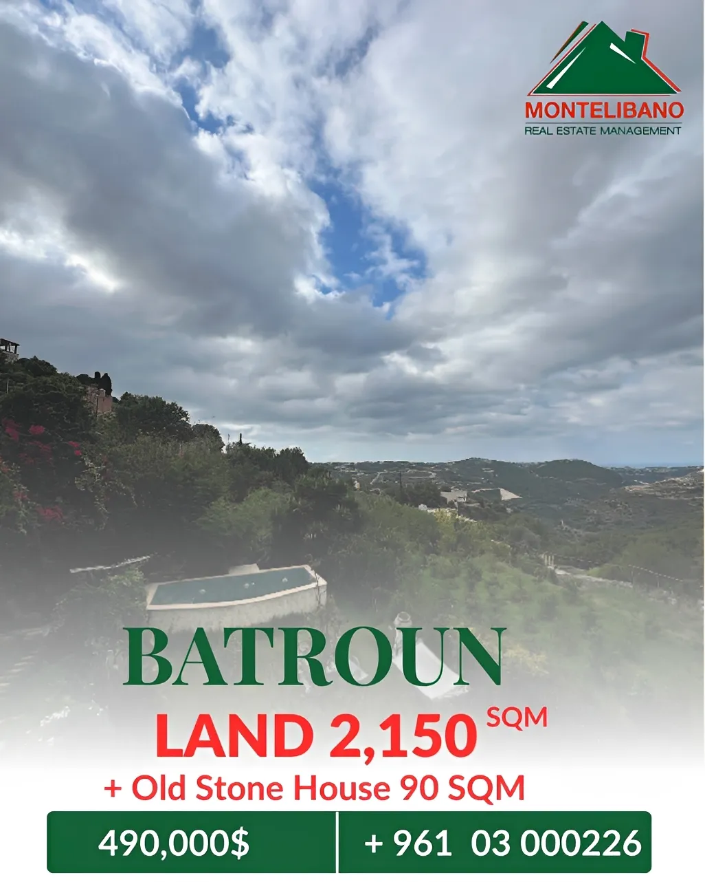 Residential Land for sale in Batroun