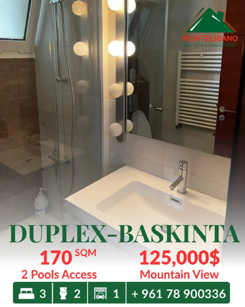 Duplex for sale in Baskinta, Lebanon