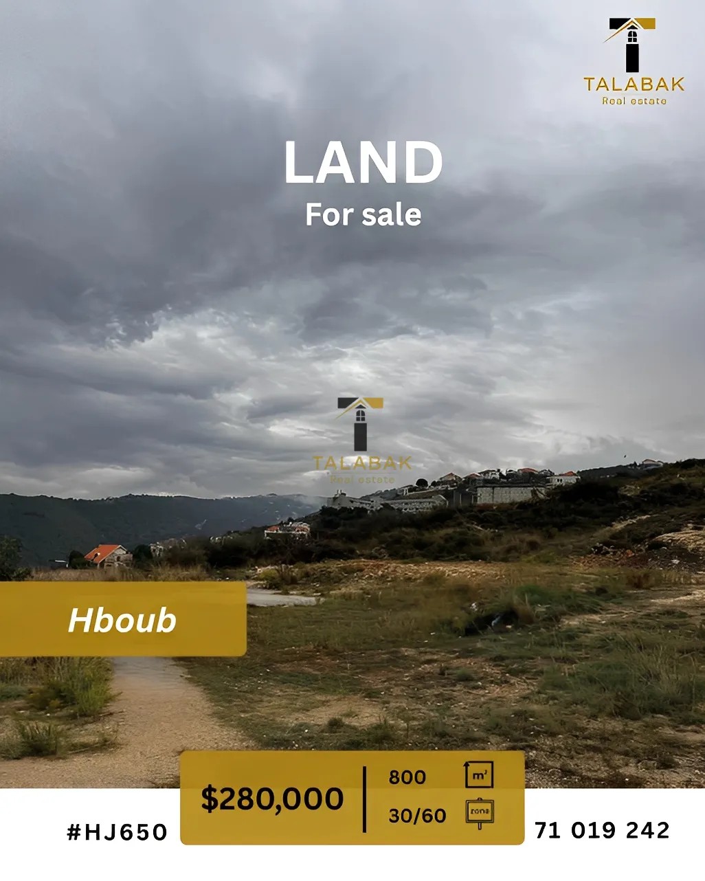 Land for Sale in Hboub, Lebanon