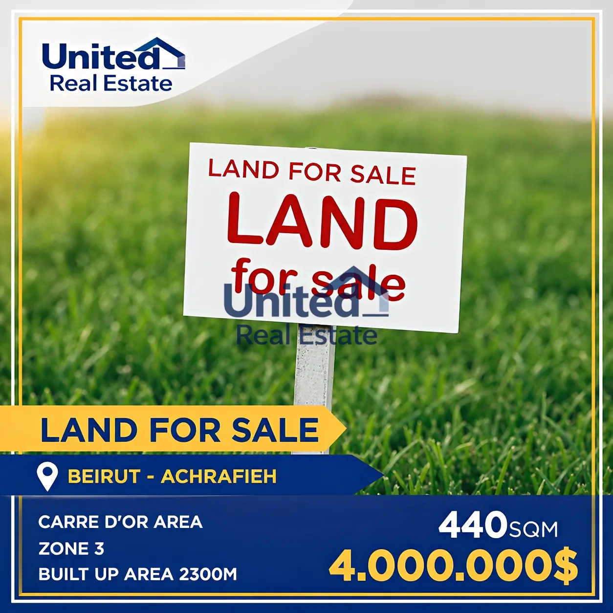 Land for sale in Achrafieh, beirut, lebanon