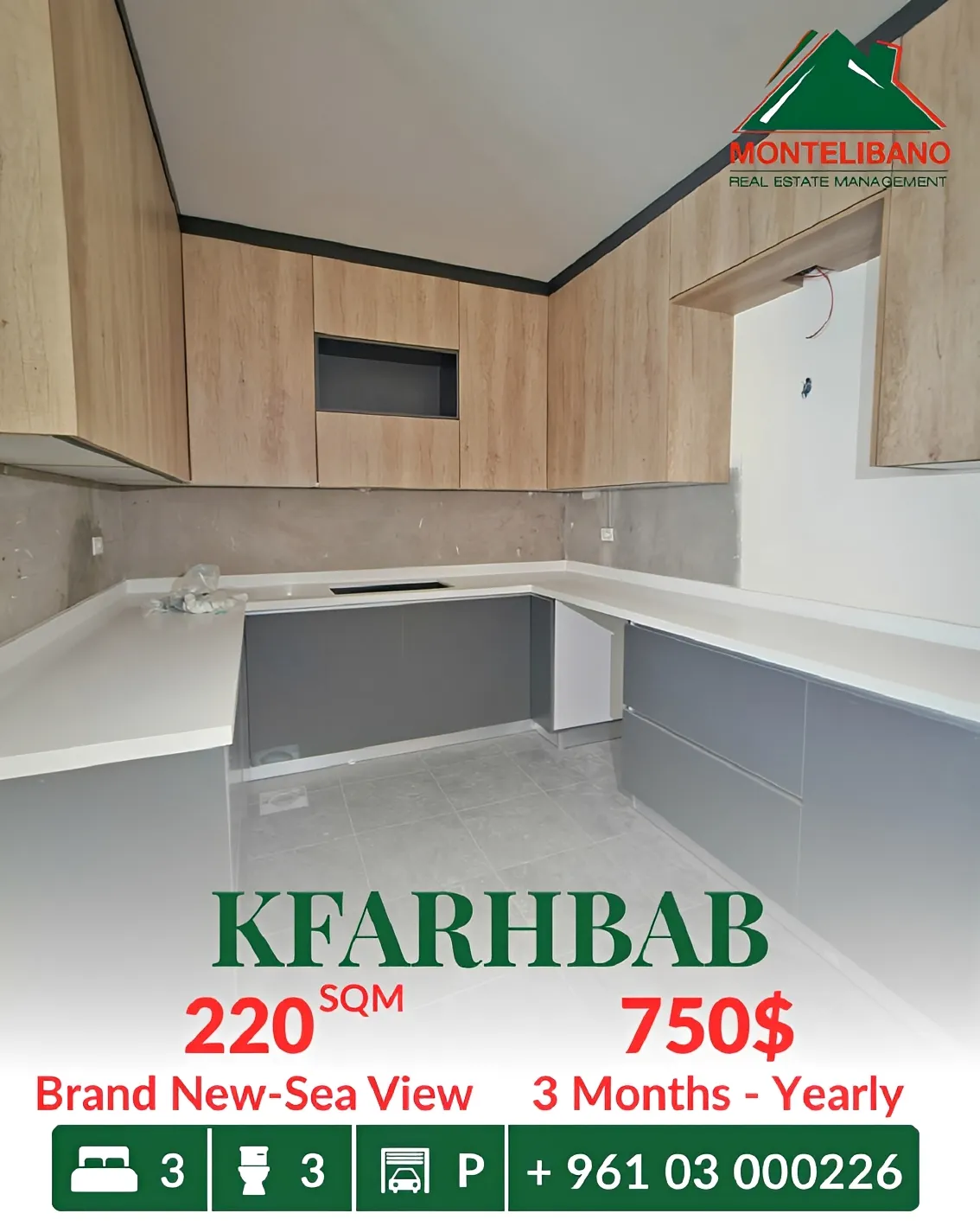 Apartment for rent in Kfar Hbab, Lebanon