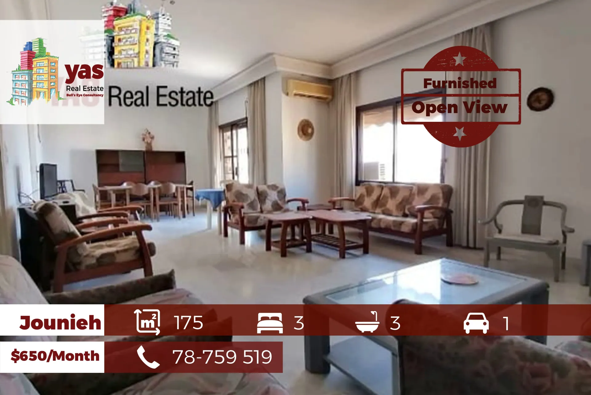 Apartment for Rent in Jounieh