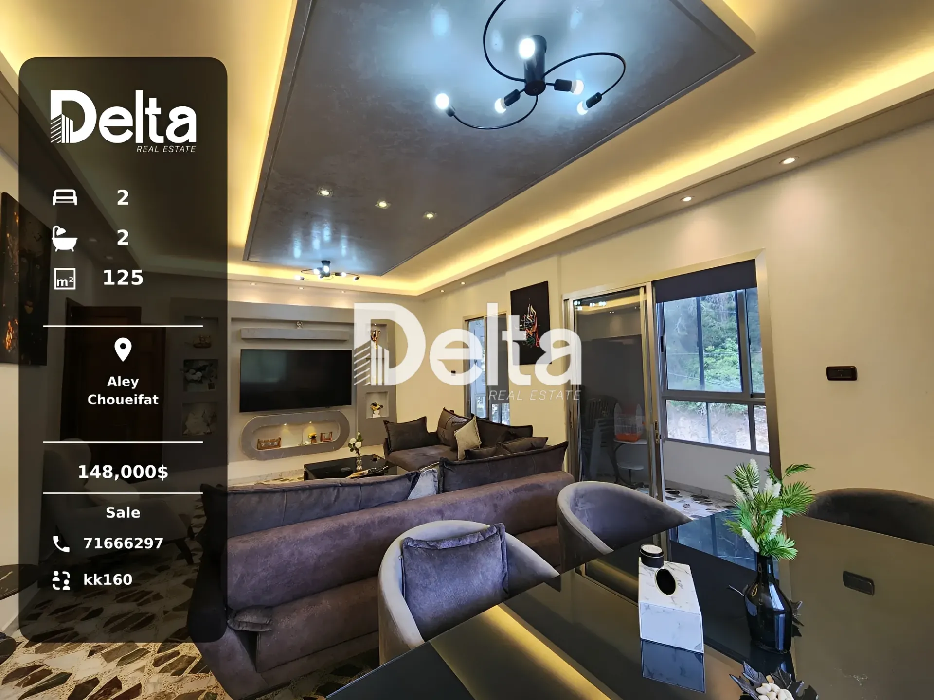 Apartment for sale in Chouaifet el qoubbeh, lebanon - 2 bed, 2.0 bath