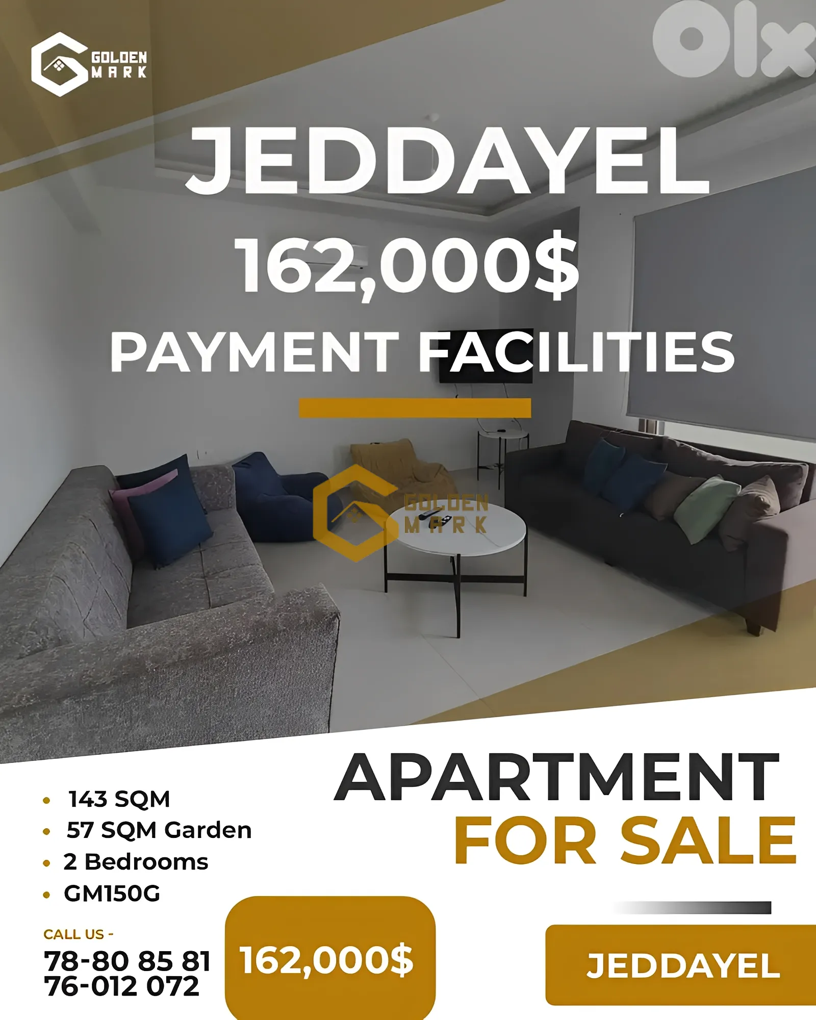 Apartment for Sale in Jdayel - 2 bed, 2 bath