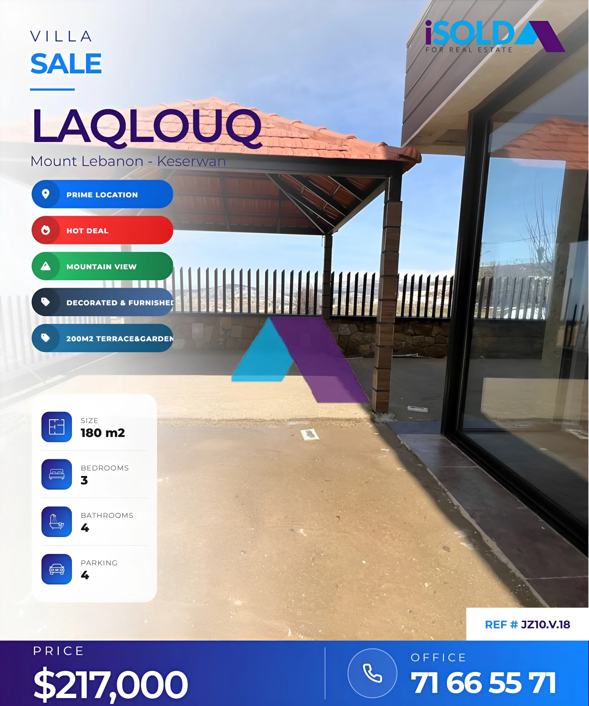 Triplex for sale in Laqlouq, Lebanon - 3 bed, 4 bath