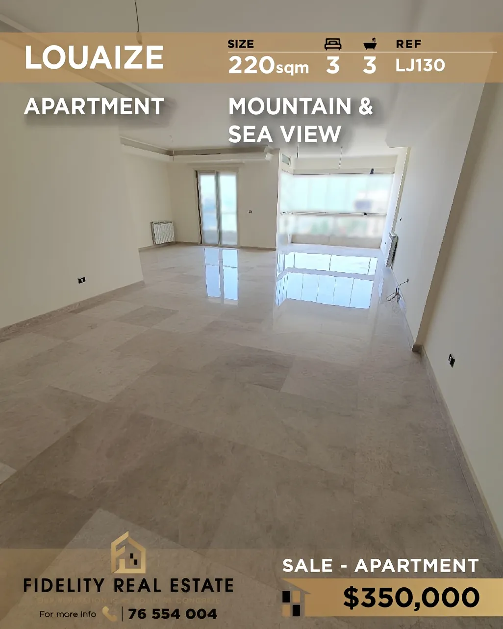 Apartment for sale in Louaizeh, Lebanon