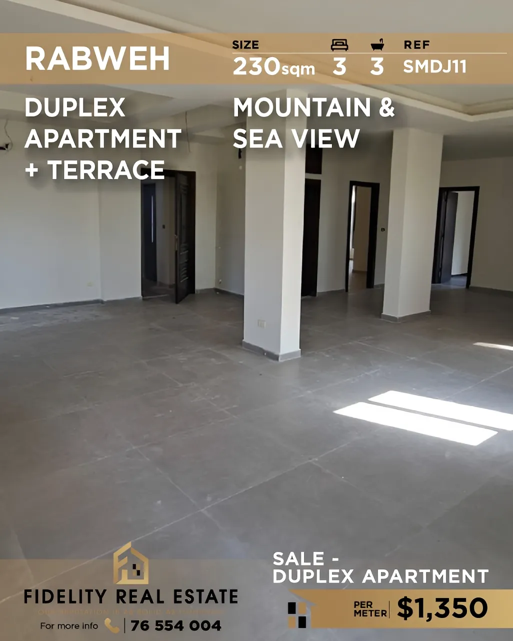 Duplex for sale in Rabweh, Bayrut, Lebanon - 3 bed, 3 bath