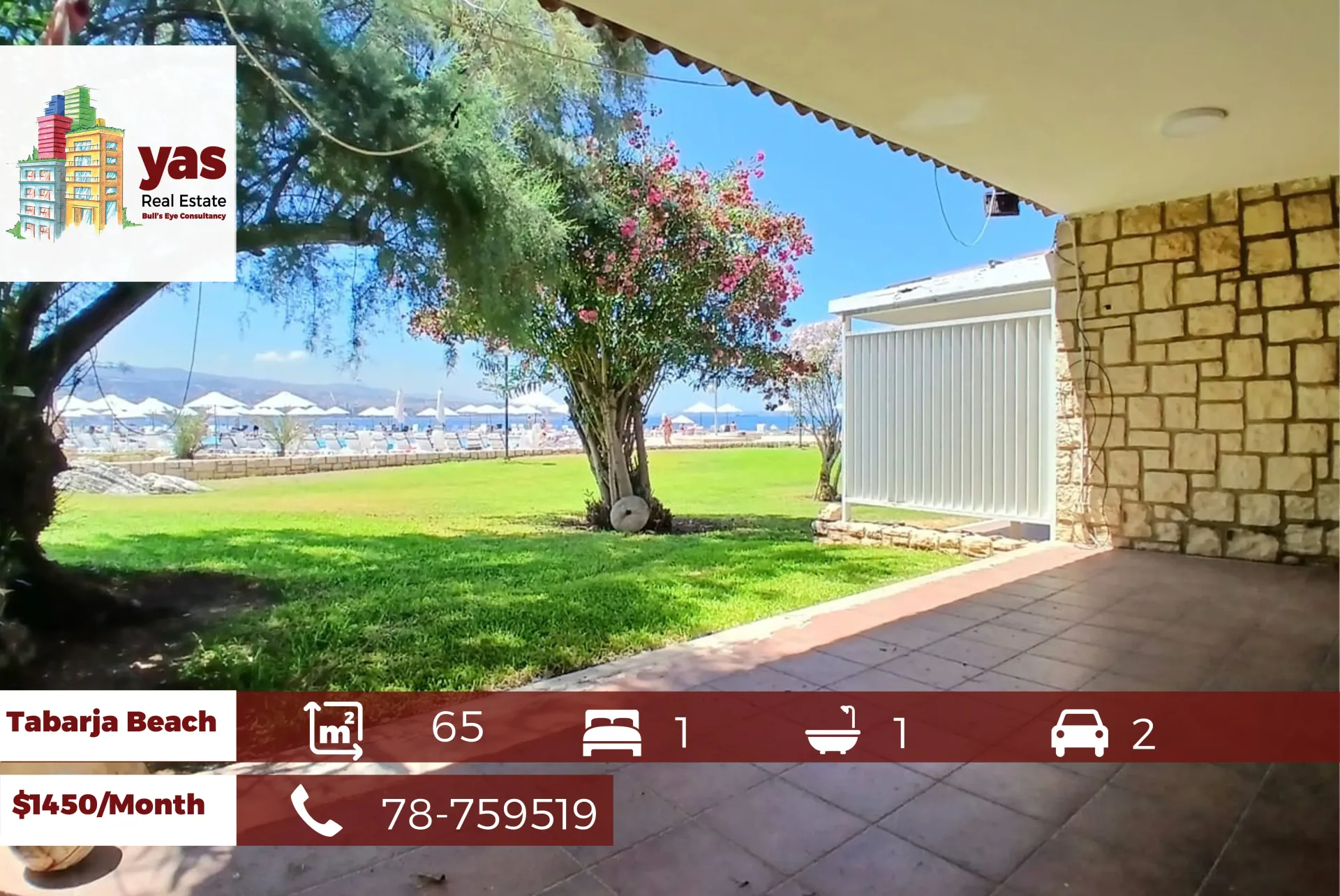Chalet for rent in Tabarja - 1 bed, 1 bath