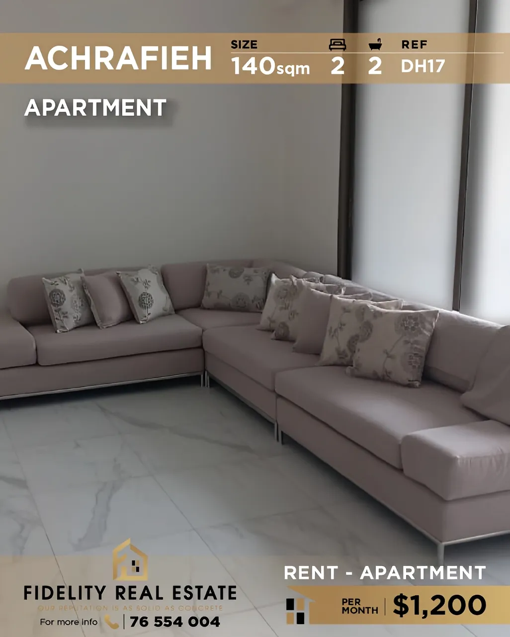Apartment for rent in Achrafieh, Beirut, Lebanon
