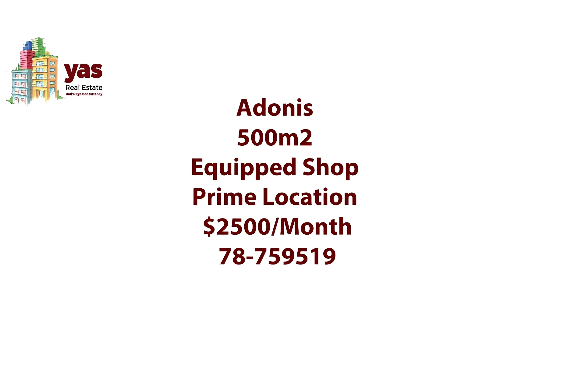 Shop for Rent in Adonis