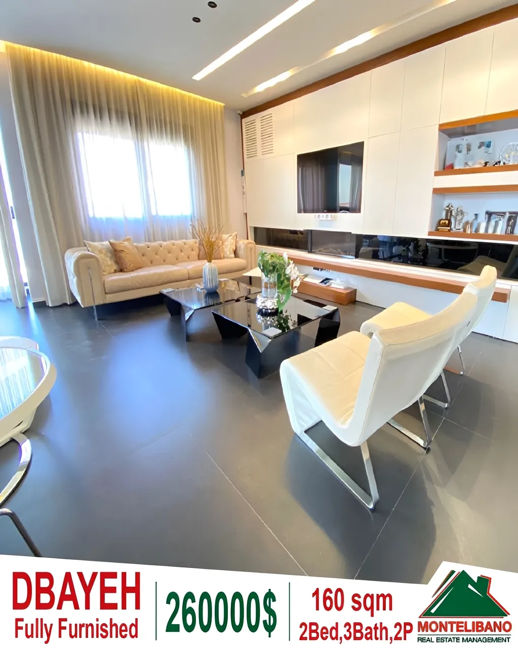 Apartment for sale in Dbayeh, Lebanon - 2 bed, 3 bath