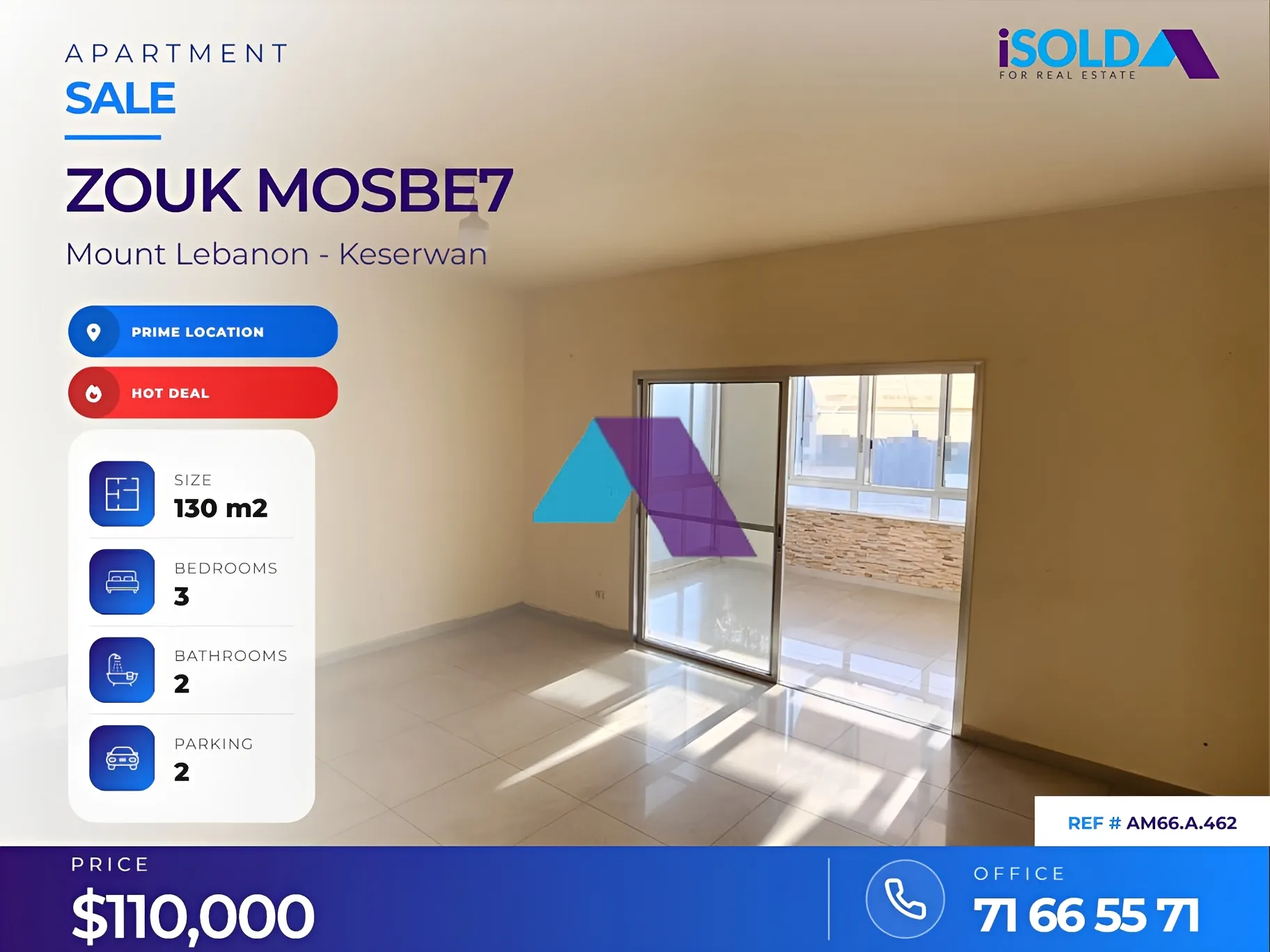 Apartment for sale in Zouk Mosbeh, Lebanon