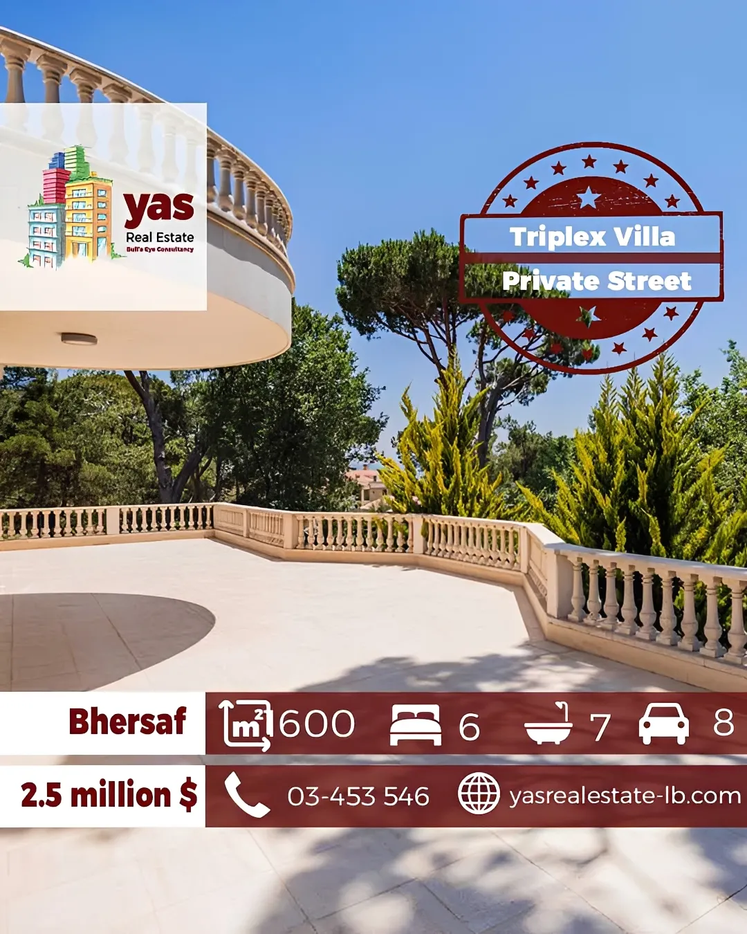 Villa for Sale in Bhersaf - 6 bed, 7 bath