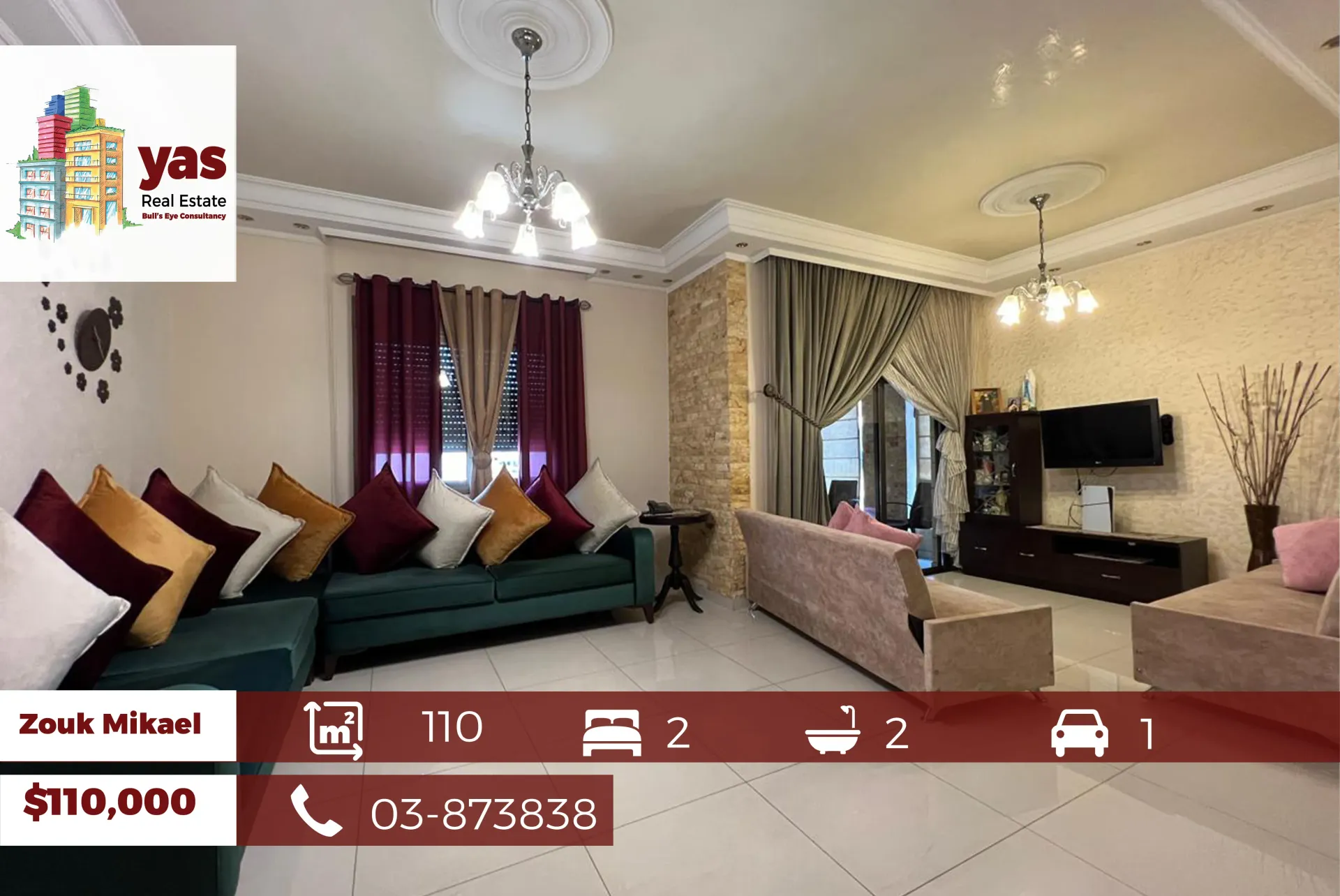 Apartment for Sale in Zouk Mikael