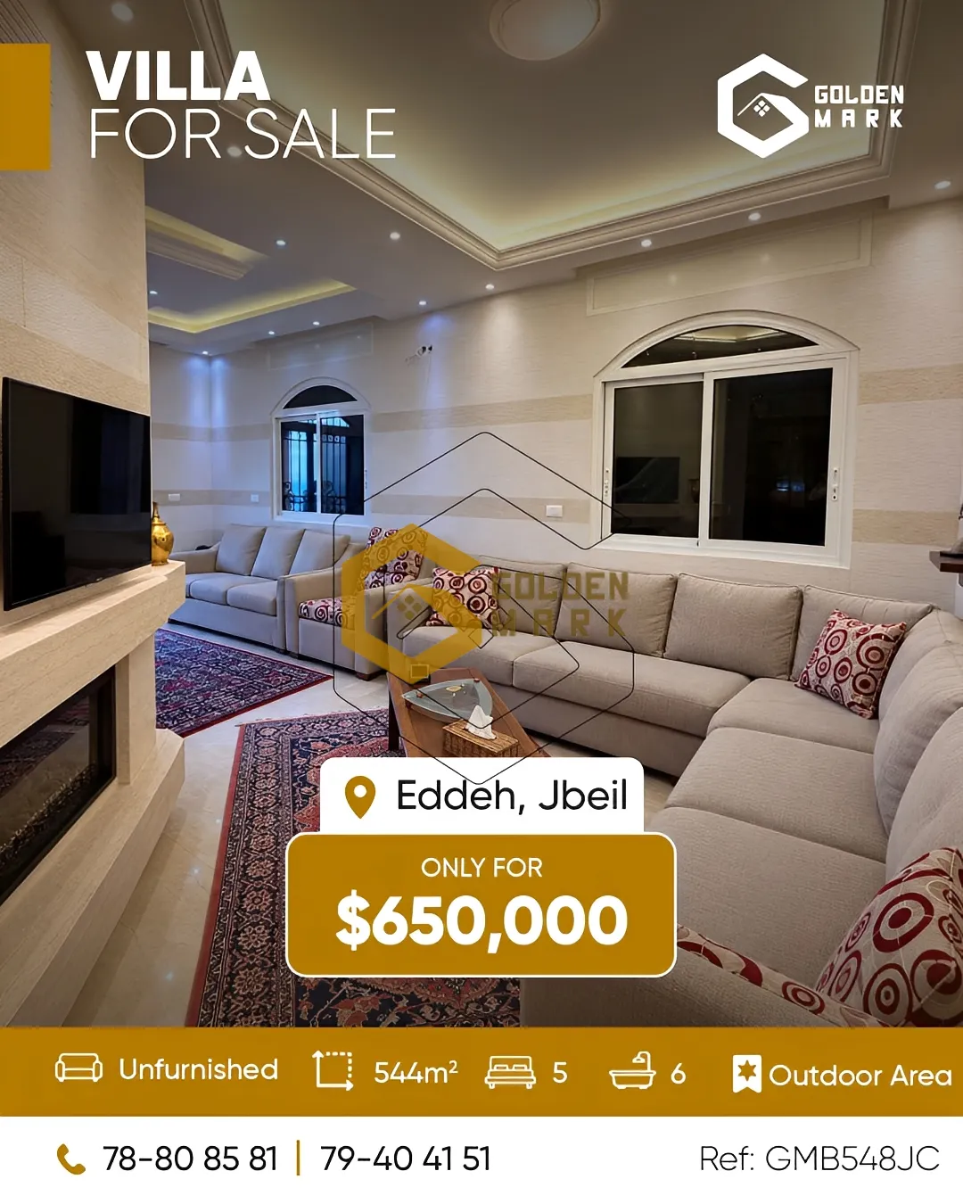 Villa for Sale in Edde