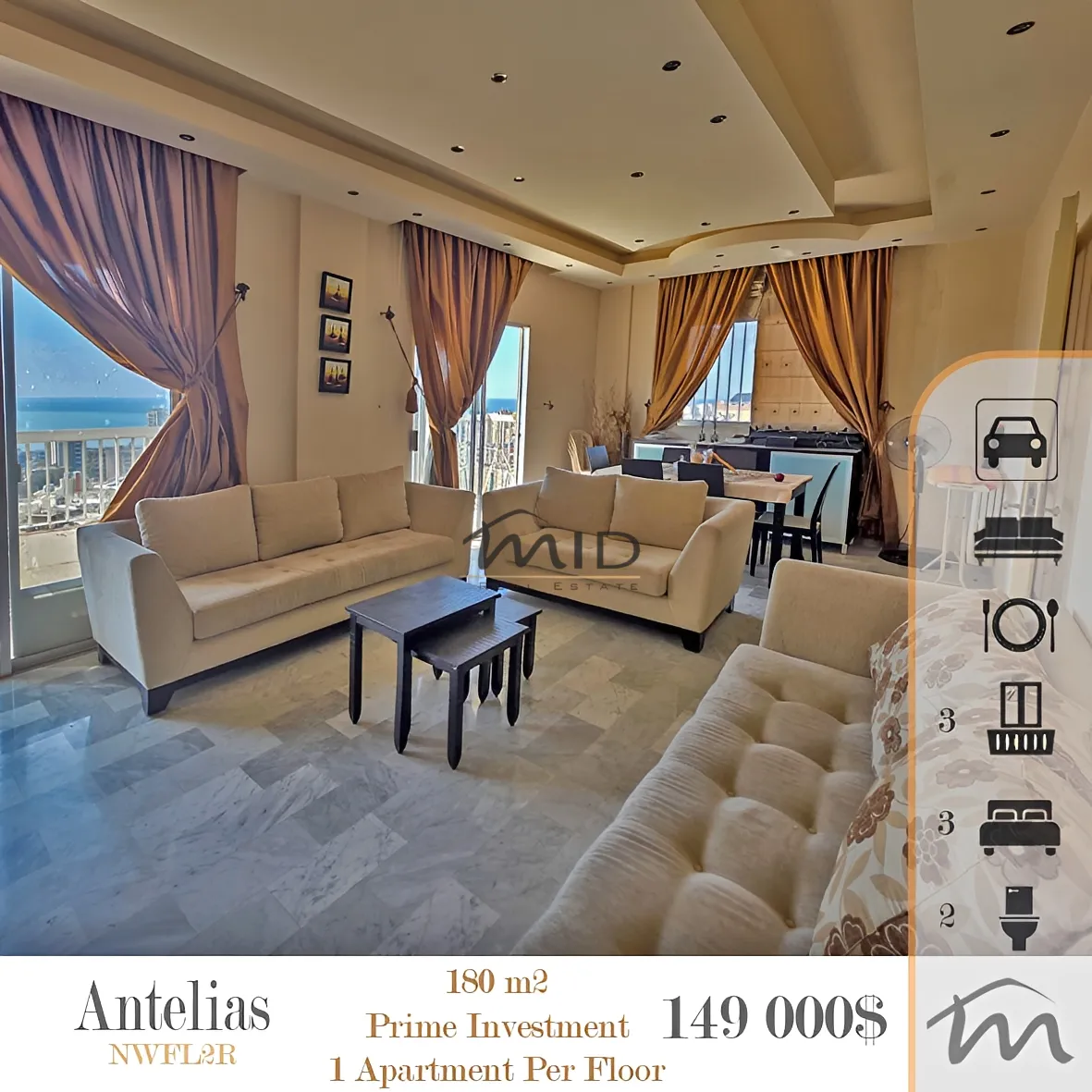 Apartment for sale in Antelias, lebanon