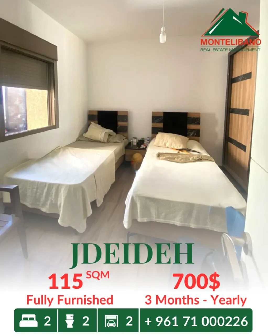 Apartment for rent in Jdeideh, Lebanon