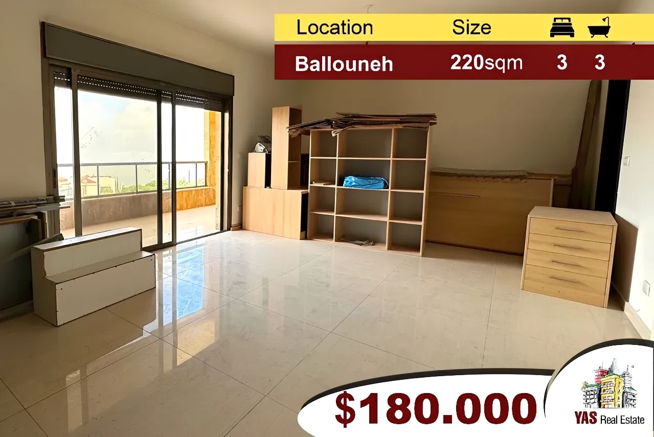 Apartment for Sale in Ballouneh - 3 bed, 3 bath