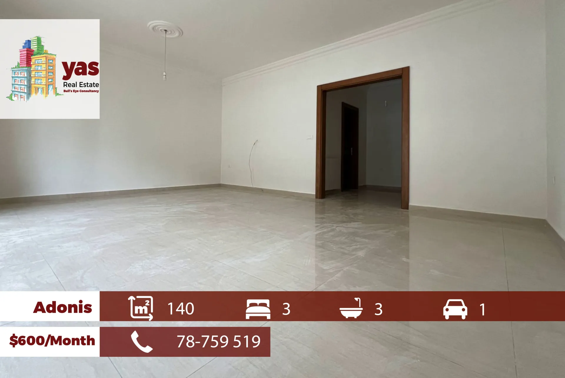 Apartment for Rent in Adonis - 3 bed, 3 bath