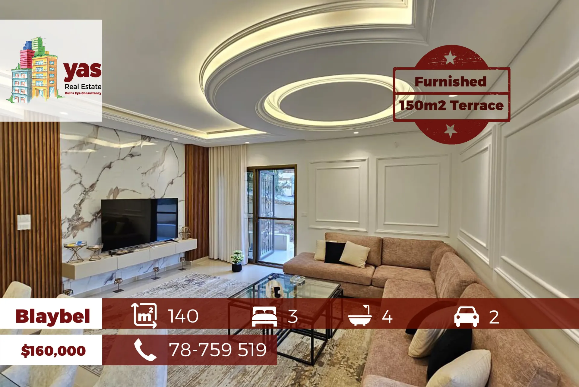 Apartment for Sale in Blaybel - 3 bed, 4 bath