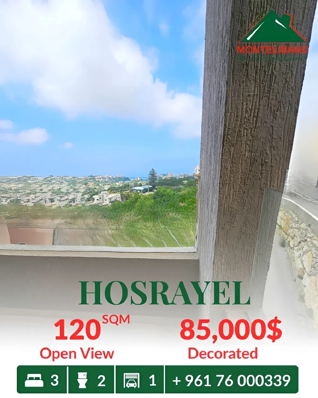 Apartment for sale in Hosrayel, Lebanon