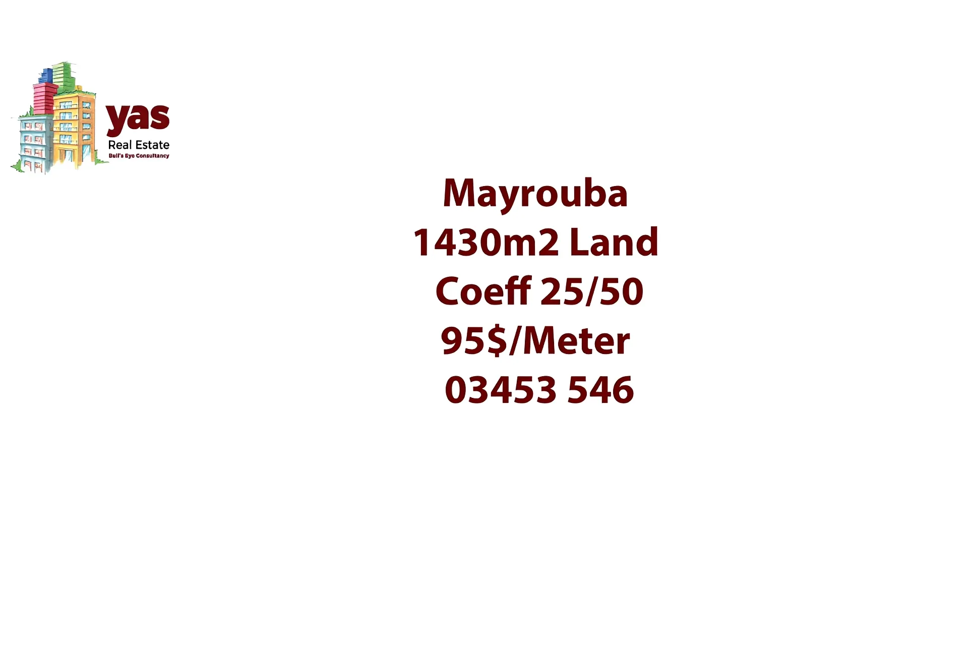 Land for Sale in Mayrouba