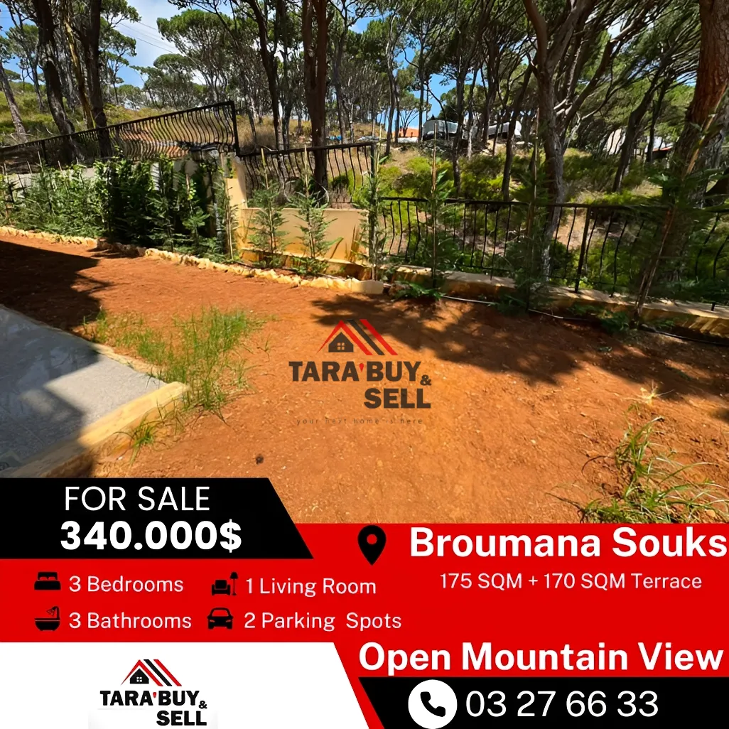 Apartment for sale in Broummana, Lebanon - 3 bed, 3 bath