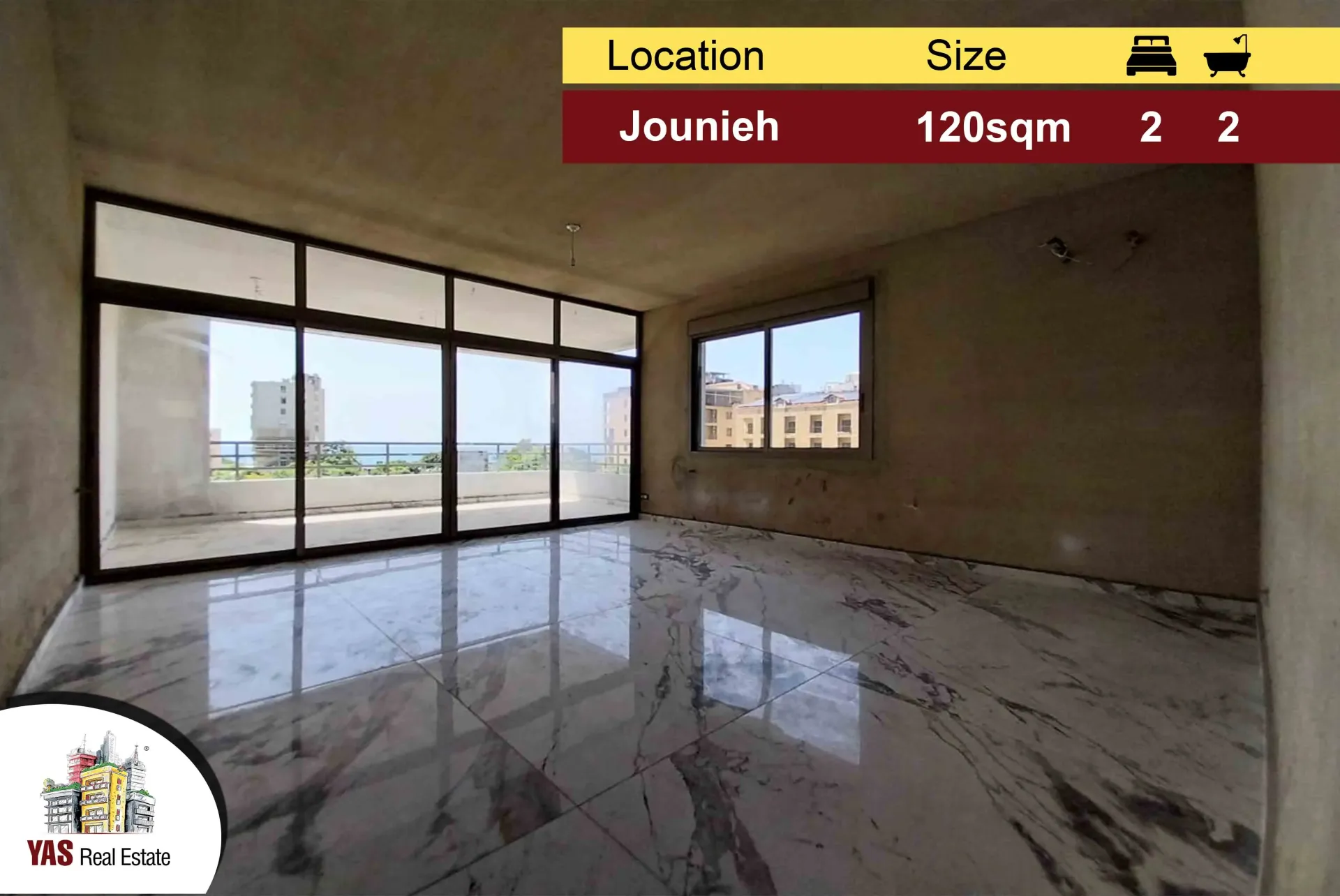 Apartment for Sale in Jounieh - 2 bed, 2 bath