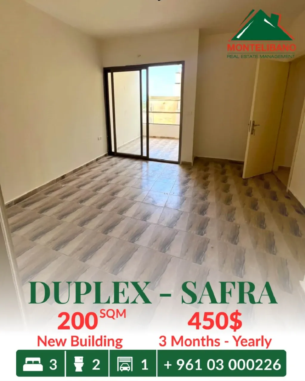 Apartment for rent in Safra, Lebanon